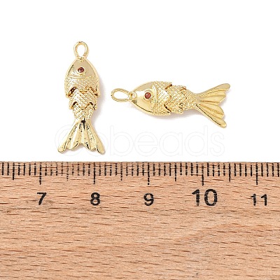 Brass Micro Pave Cubic Zirconia Pendants KK-C143-52A-G-1