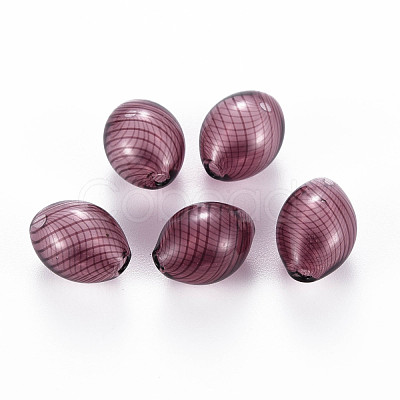 Transparent Handmade Blown Glass Globe Beads GLAA-T012-08-1