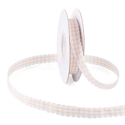10 Yards Flat Polycotton(Polyester Cotton) Ribbon OCOR-TAC0030-01B-1