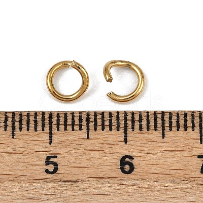 304 Stainless Steel Open Jump Rings X-STAS-Z137-01G-04-1