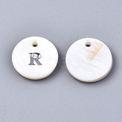Natural Freshwater Shell Pendants X-SHEL-Q018-01A-R-P-1