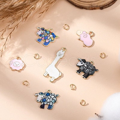 Alloy Enamel Pendants ENAM-FP0002-48-1