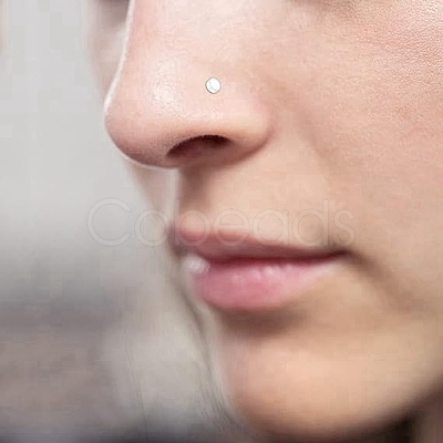 Acrylic L-Shaped Nose Ring AJEW-YW0001-06A-1