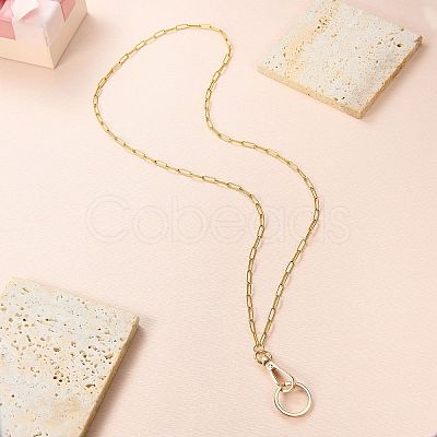 Stainless Steel Paperclip Chains Keychain HJEW-SW00179-01-1