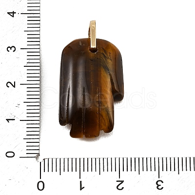 Natural Tiger Eye Carved Pendants GG-CBA5963-01H-NH-1