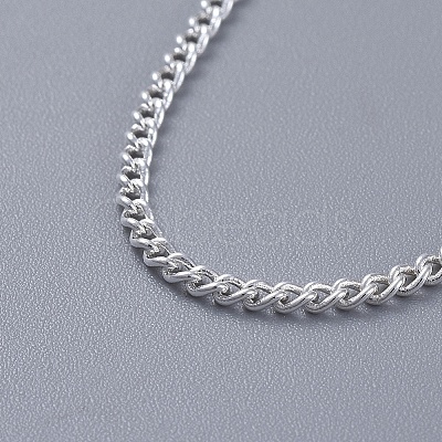 Brass Twisted Curb Chain Necklaces NJEW-BB10884-18-1