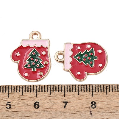 Christmas Alloy Enamel Pendants FIND-I067-02KCG-08-1