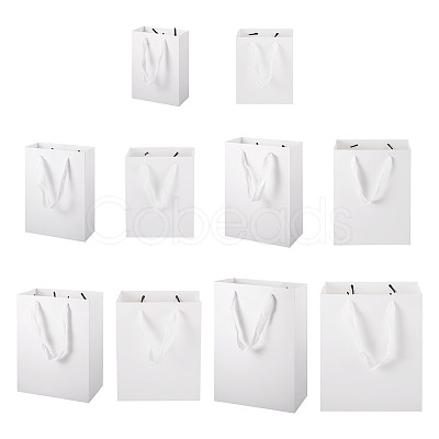 10Pcs 5 Sizes Kraft Paper Gift Shopping Bags Set ABAG-TA0002-23A-1