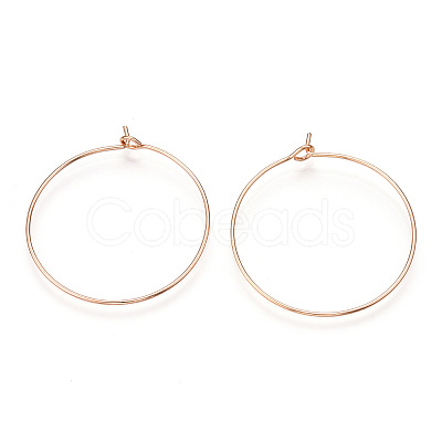 Long-Lasting Plated Brass Hoop Earrings Findings KK-K204-179LG-NF-1