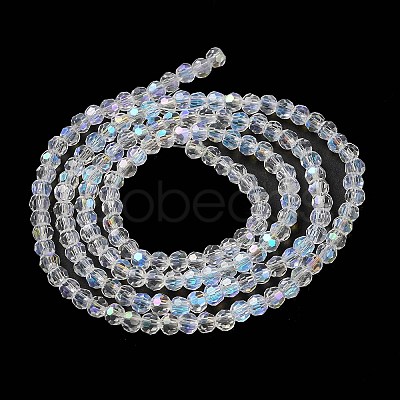 Electroplate Transparent Glass Beads Strands LS-EGLA-A035-T3mm-L19-1