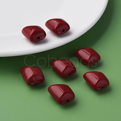 Opaque Acrylic Beads MACR-S373-15A-A01-1