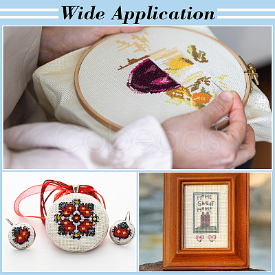 16CT Cotton Cross-stitch Fabric DIY-WH0021-13B-1