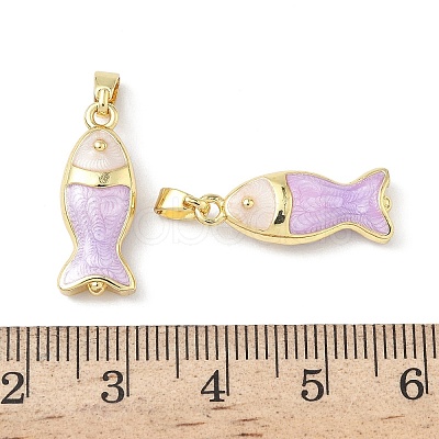 Brass Enamel Pendants KK-Z134-06G-03-1