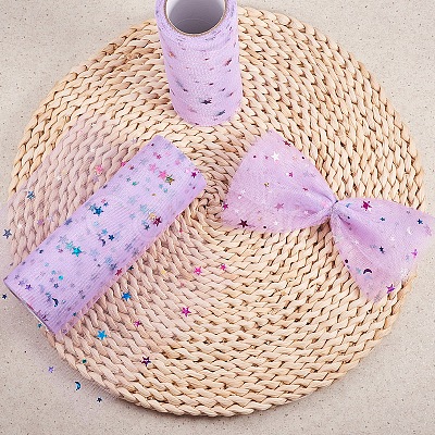 Star Sequin Deco Mesh Ribbons OCOR-P010-F10-1