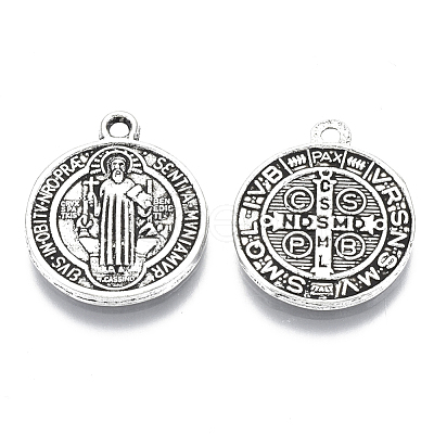 Tibetan Style Alloy Pendants TIBEB-A9489-AS-LF-1