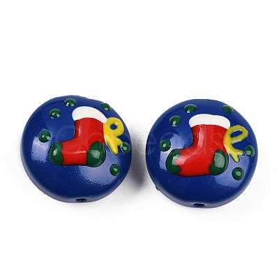 Christmas Handmade Lampwork Enamel Beads LAMP-C020-03F-1