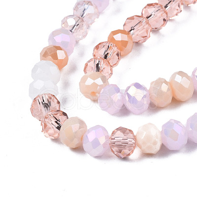 Electroplate Glass Beads Strands EGLA-N002-12I-1