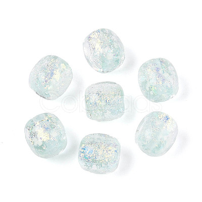 Handmade Foil Lampwork Beads Strands FOIL-T008-01F-1