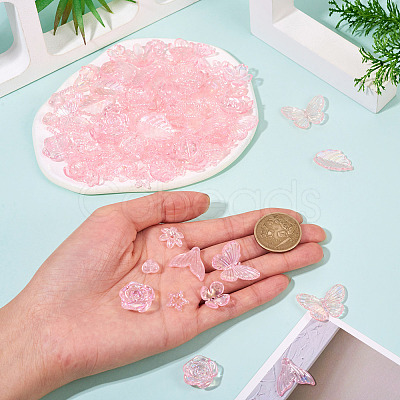 182Pcs 100G Transparent Acrylic Beads OACR-TA0003-66C-1