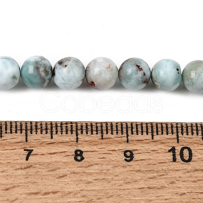 Natural Larimar Beads Strands GG-CBA19D6-A01-6mm-1