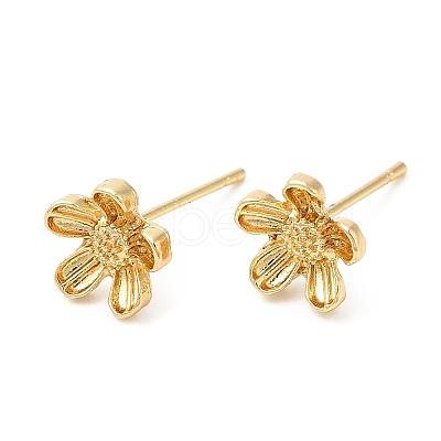 Flower Alloy Stud Earrings for Women PALLOY-Q447-19LG-1