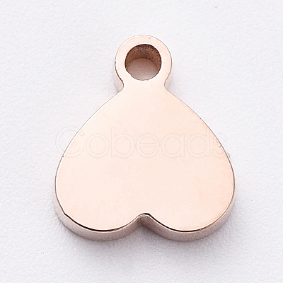 PVD Vacuum Plating 304 Stainless Steel Stamping Blank Tag Charms STAS-G215-13RG-1