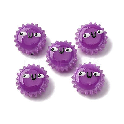 Fuuny Baking Paint Glass Enamel Beads LAMP-Q045-01F-1