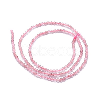 Natural Strawberry Quartz Beads Strands G-A177-04-14-1