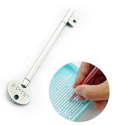 Key Shape Diamond Painting Point Drill Pen AJEW-M028-05B-1
