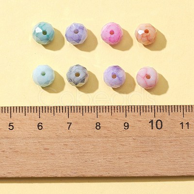 104Pcs 8 Colors Opaque Baking Paint Glass Beads Strands EGLA-FS0001-27-1