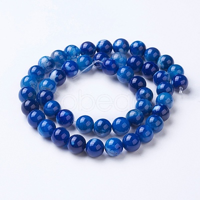 Natural Agate Beads Strands G-G754-07-6mm-1