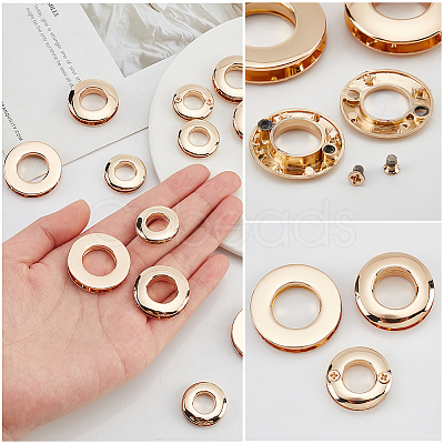 18Pcs 3 Style Alloy Grommet Eyelet Findings FIND-WR0006-18LG-1