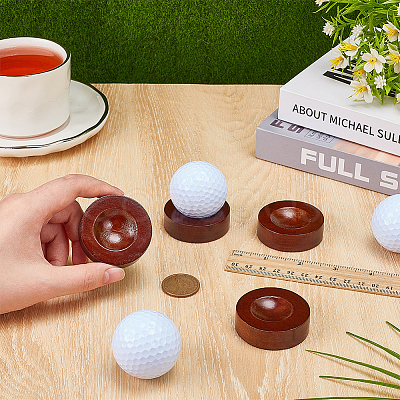 8Pcs Pine Board Golf Display Stands for Display Golf Ball ODIS-OC0001-95-1
