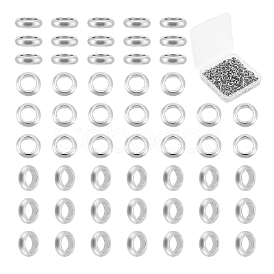 200Pcs Ring 304 Stainless Steel Spacer Beads STAS-UN0058-87D-P-1