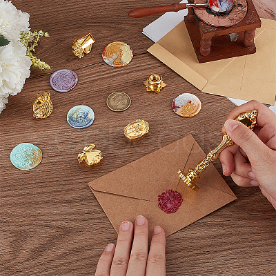 7Pcs 7 Styles Zinc Alloy Stamp Head AJEW-CP0008-57-1