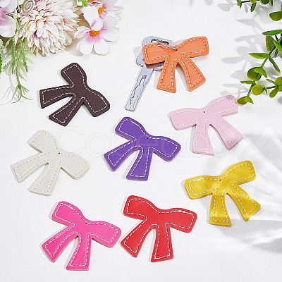 16Pcs 8 Colors PU Leather Pendants DIY-CL0001-29-1