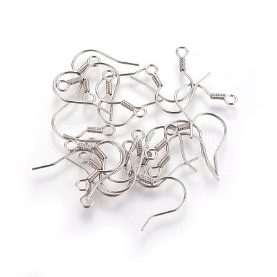 Tarnish Resistant Stainless Steel Earring Hooks X-STAS-E009-2-1