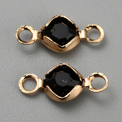 Brass Rhinestone Connector Charms RB-WH0001-08D-1