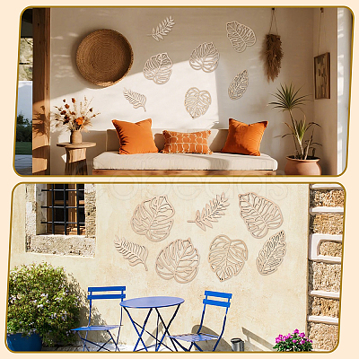 14Pcs Wood Wall Decorations AJEW-WA0003-93-1