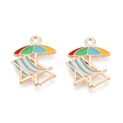 Beach Theme Alloy Enamel Pendants ENAM-T022-33M-1
