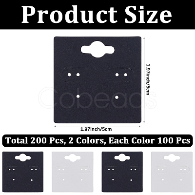 2 Bags 2 Colors Paper Earring Display Cards CDIS-CN0001-04-1