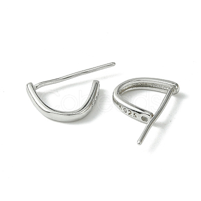 Anti-Tarnish 925 Sterling Silver Ice Pick Pinch Bails STER-L057-079B-1