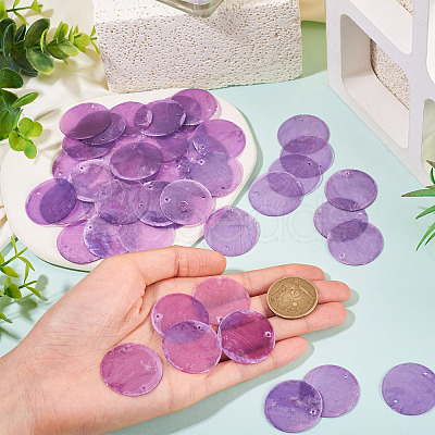 50Pcs Dyed Natural Capiz Shell Connector Charms BSHE-TA0001-20A-1