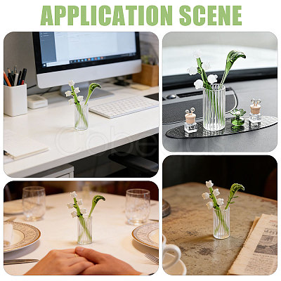 2Pcs Glass Flower Display Decorations AJEW-CO0001-04A-1