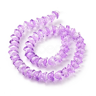Transparent Glass Beads Strands LAMP-H061-01A-01-1