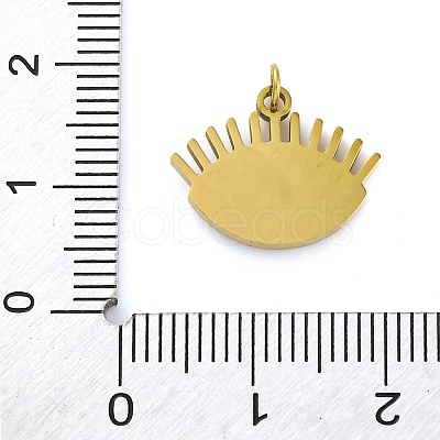 Ion Plating(IP) 304 Stainless Steel Enamel Pendants STAS-Z104-12G-03-1