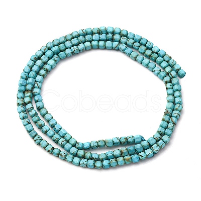 Natural Howlite Beads Strands G-B142-C04-2x2mm-1