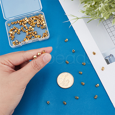 100Pcs Rack Plating Brass Beads KK-UN0005-54-1