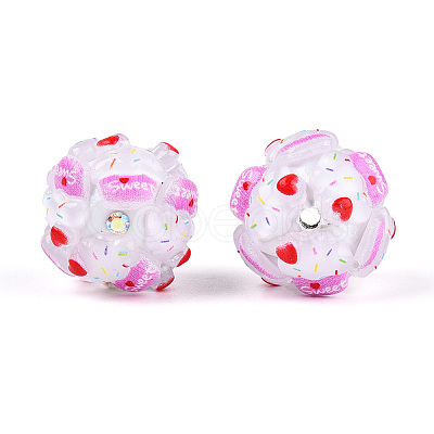 Round Resin Beads RESI-T059-02B-1