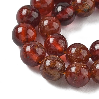 Natural Orange Garnet Beads Strands G-G271-B01-8mm-1